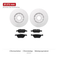 BOSCH Bremsscheiben Ø272 mm + Bremsbeläge...