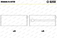 GLYCO H069/4 STD Kurbelwellenlagerschale