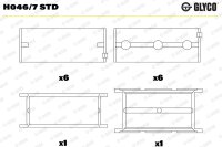 GLYCO H046/7 STD Kurbelwellenlagerschale