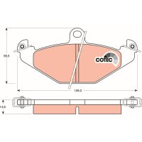 TRW GDB1041 Bremsbelagsatz, Scheibenbremse