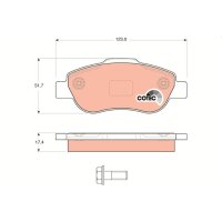 TRW GDB1589 Bremsbelagsatz, Scheibenbremse