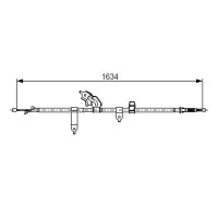 BOSCH 1 987 482 222 Seilzug, Feststellbremse