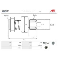 AS-PL SD3170P Freilaufgetriebe, Starter