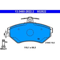 ATE 13.0460-2822.2 Bremsbelagsatz, Scheibenbremse
