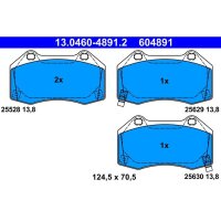 ATE 13.0460-4891.2 Bremsbelagsatz, Scheibenbremse