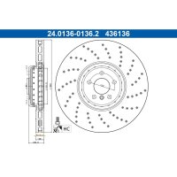 ATE 24.0136-0136.2 Bremsscheibe