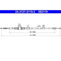 ATE 24.3727-2119.2 Seilzug, Feststellbremse