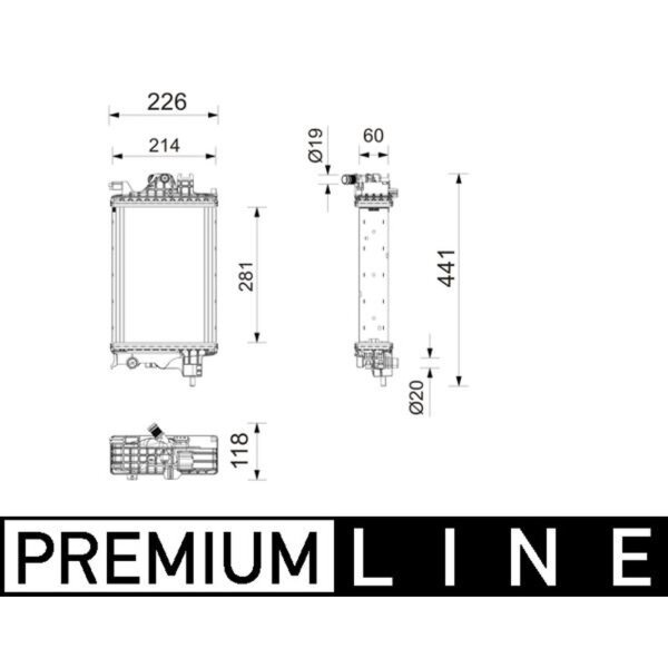 MAHLE CR 2804 000P Kühler, Motorkühlung