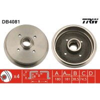 TRW DB4081 Bremstrommel