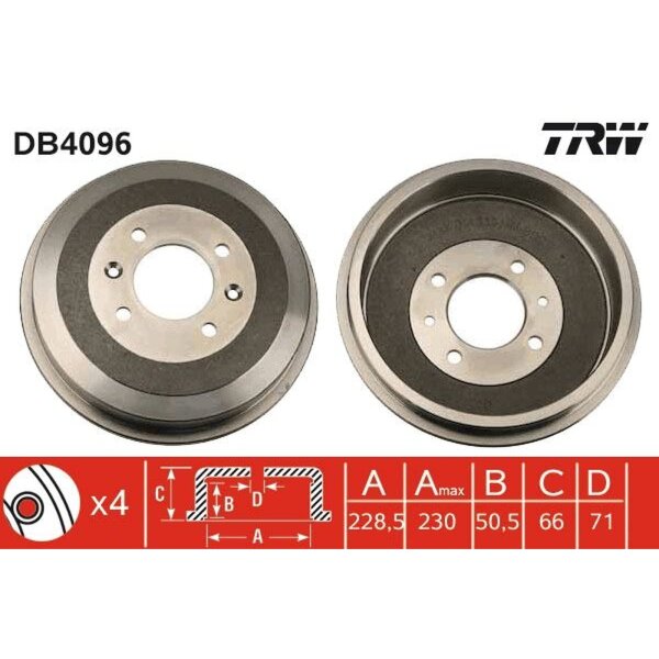 TRW DB4096 Bremstrommel