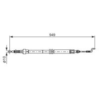 BOSCH 1 987 477 706 Seilzug, Feststellbremse
