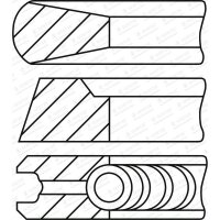 GOETZE ENGINE 08-447607-00 Kolbenringsatz