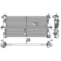 MAHLE CR 808 000P Kühler, Motorkühlung