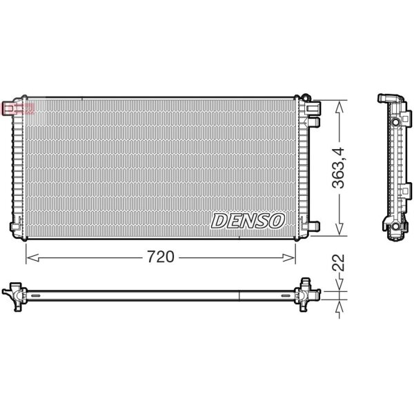 DENSO DRM02051 Kühler, Motorkühlung