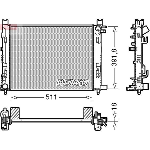 DENSO DRM37002 Kühler, Motorkühlung