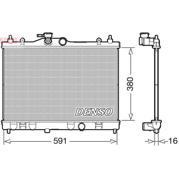 DENSO DRM46040 Kühler, Motorkühlung