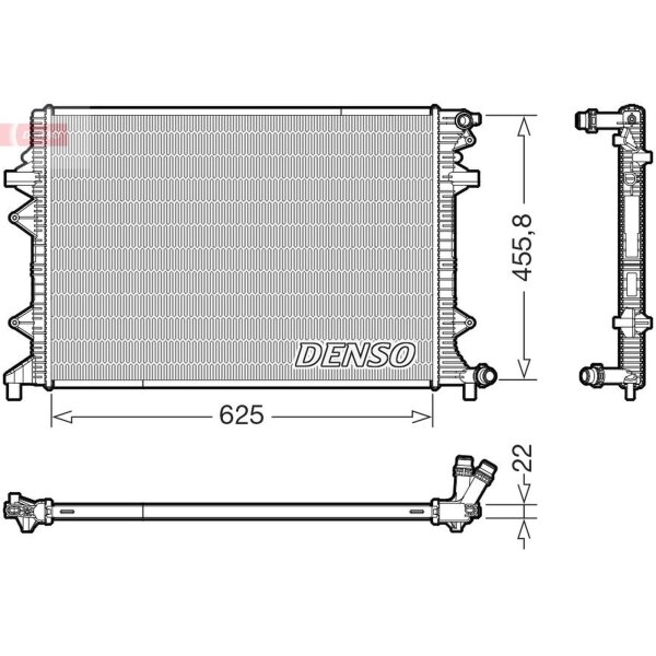 DENSO DRM32066 Kühler, Motorkühlung