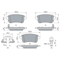 BOSCH 0 986 460 312 Bremsbelagsatz, Scheibenbremse
