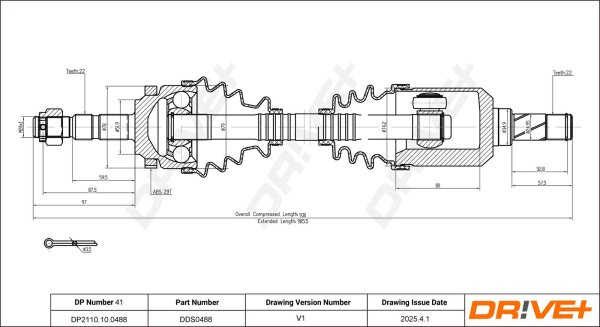 DR!VE+ DP2110.10.0488 Antriebswelle