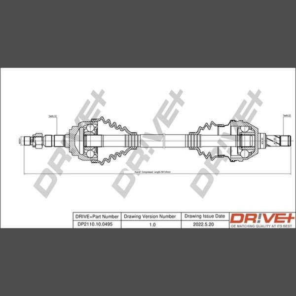DR!VE+ DP2110.10.0495 Antriebswelle
