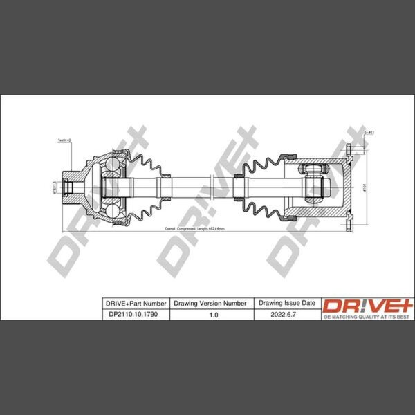 DR!VE+ DP2110.10.1790 Antriebswelle