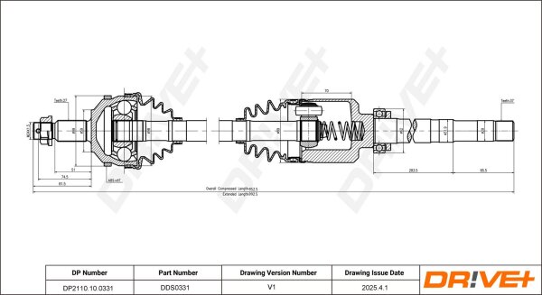DR!VE+ DP2110.10.0331 Antriebswelle