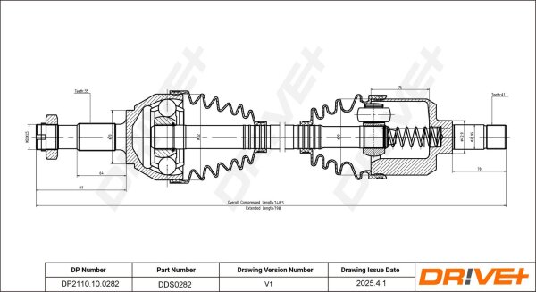 DR!VE+ DP2110.10.0282 Antriebswelle