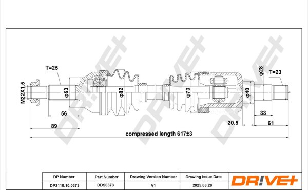 DR!VE+ DP2110.10.0373 Antriebswelle