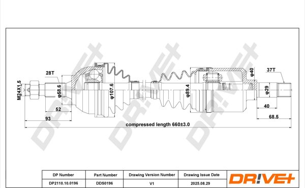 DR!VE+ DP2110.10.0196 Antriebswelle