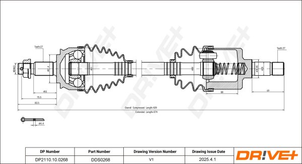 DR!VE+ DP2110.10.0268 Antriebswelle