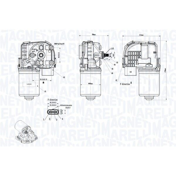 MAGNETI MARELLI 064375800010 Wischermotor