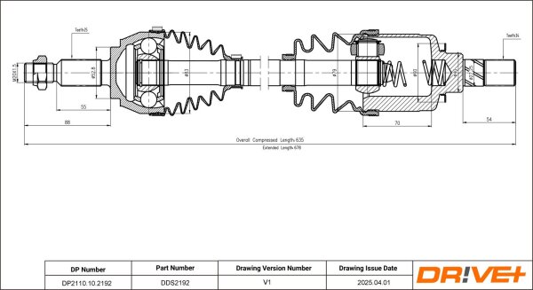 DR!VE+ DP2110.10.2192 Antriebswelle