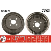TRW DB4229 Bremstrommel