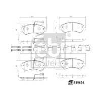 FEBI BILSTEIN 180899 Bremsbelagsatz, Scheibenbremse