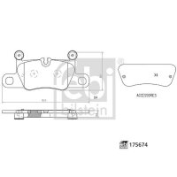 FEBI BILSTEIN 175674 Bremsbelagsatz, Scheibenbremse