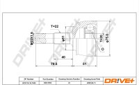DR!VE+ DP2110.10.1553 Gelenksatz, Antriebswelle
