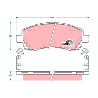 TRW GDB3205 Bremsbelagsatz, Scheibenbremse