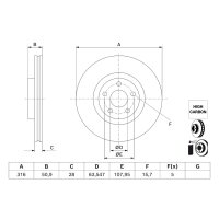 BOSCH 0 986 479 J32 Bremsscheibe