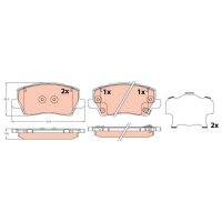 TRW GDB2329 Bremsbelagsatz, Scheibenbremse
