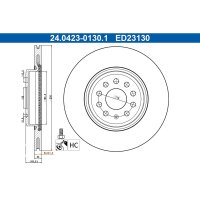 ATE 24.0423-0130.1 Bremsscheibe