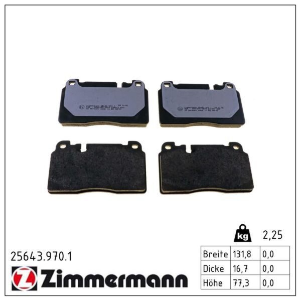 ZIMMERMANN 25643.970.1 Bremsbelagsatz, Scheibenbremse