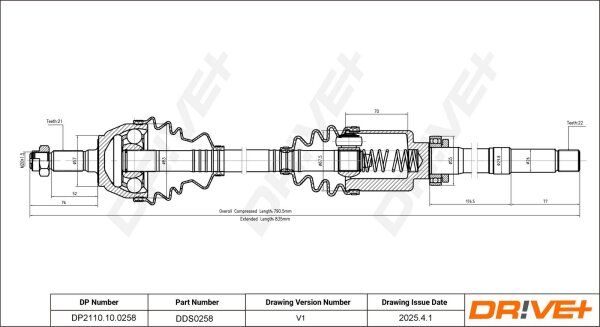DR!VE+ DP2110.10.0258 Antriebswelle