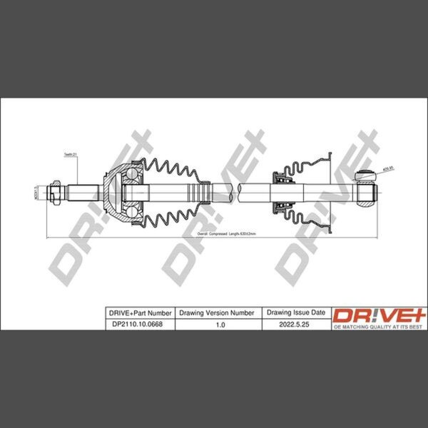 DR!VE+ DP2110.10.0668 Antriebswelle