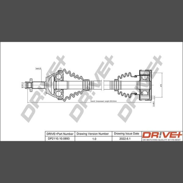 DR!VE+ DP2110.10.0893 Antriebswelle
