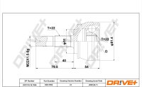 DR!VE+ DP2110.10.1554 Gelenksatz, Antriebswelle