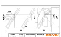 DR!VE+ DP2110.10.1912 Gelenksatz, Antriebswelle