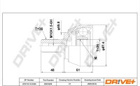 DR!VE+ DP2110.10.3220 Gelenksatz, Antriebswelle