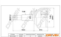 DR!VE+ DP2110.10.3291 Gelenksatz, Antriebswelle
