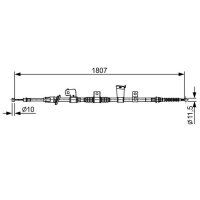 BOSCH 1 987 482 569 Seilzug, Feststellbremse