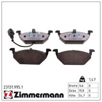 ZIMMERMANN 23131.995.1 Bremsbelagsatz, Scheibenbremse